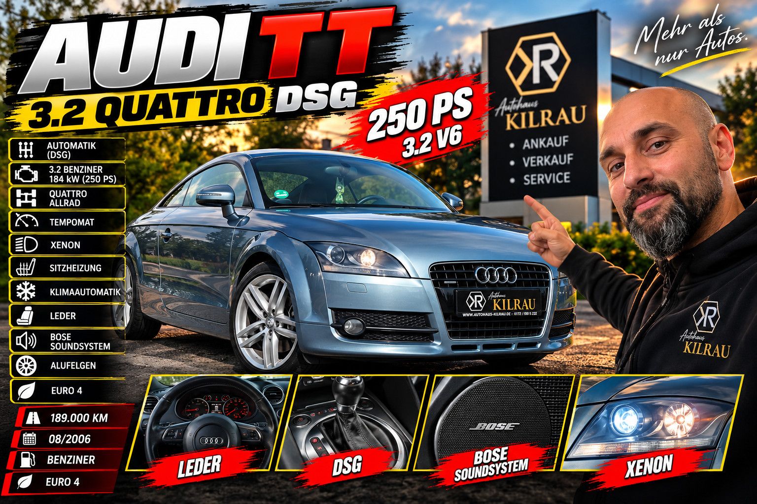 AUDI TT 8J Coupe/Roadster 3.2 Coupe quattro BOSE DSG