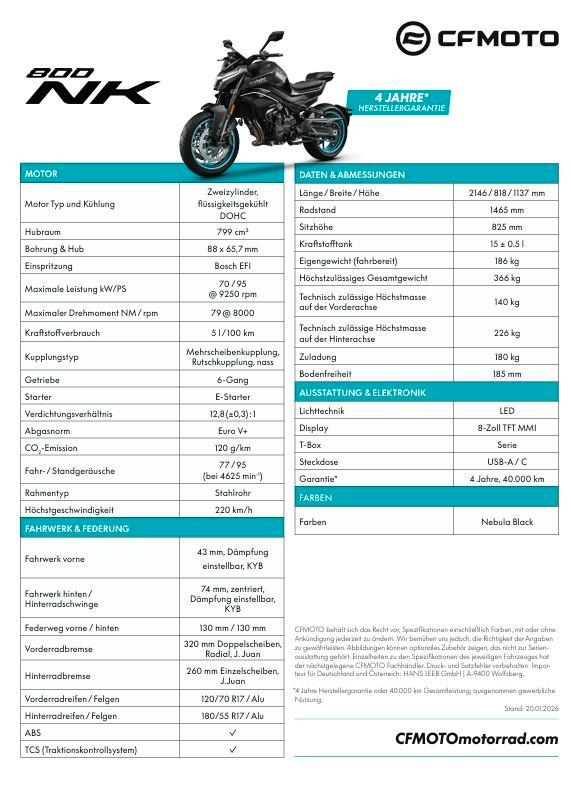 CFMOTO 800NK Advanced