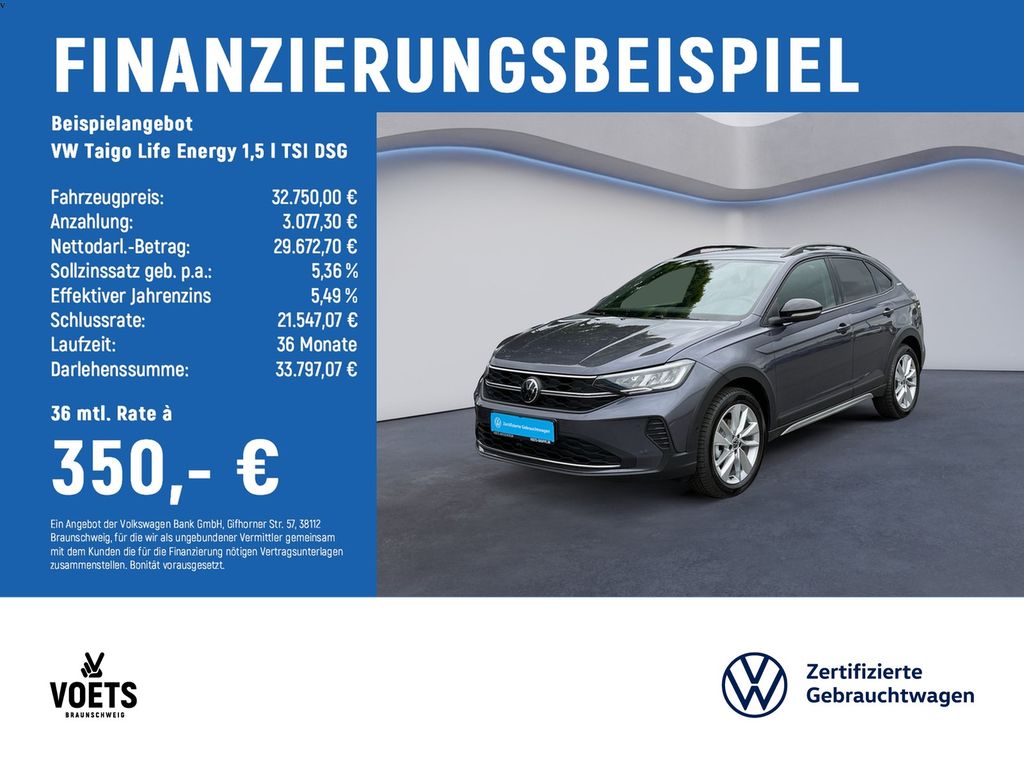 Taigo Life Energy 1,5 l TSI DSG KEYLESS+TRAVELAS