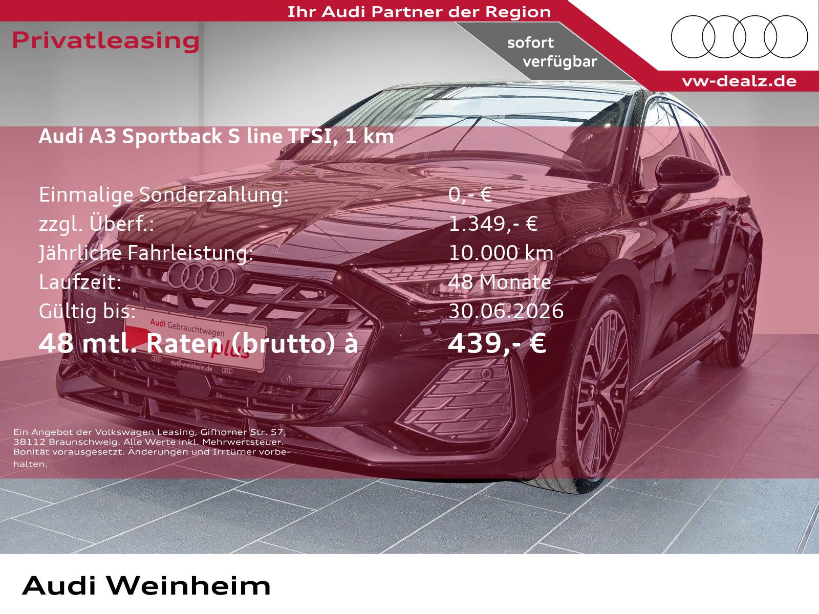 Audi A3 Sportback S-Line s-tronic Klima NAVI PDC LED