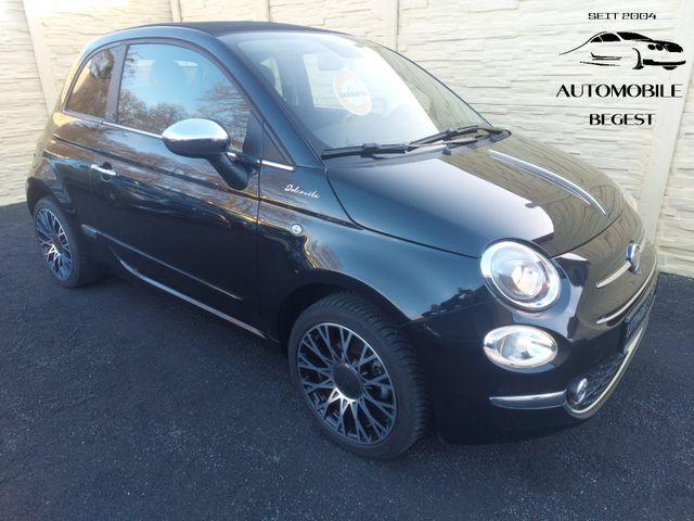 Fiat 500C CABRIO+TEILLEDER ZWEIFARBIG+LED+DOLCEVITA!