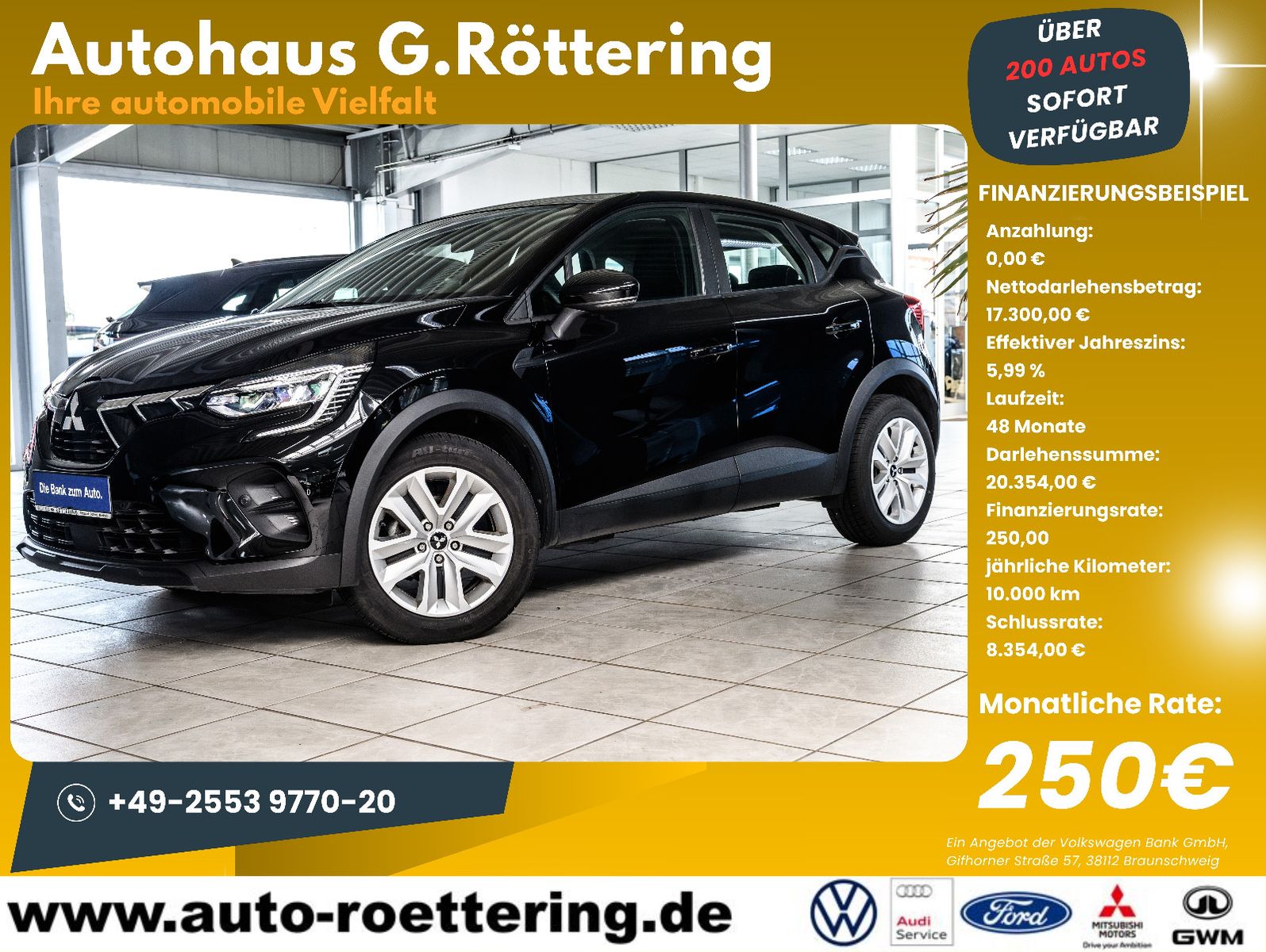 Fahrzeugabbildung Mitsubishi ASX Turbo +Klima+BT+Kamera+CarPlay+An.Auto+