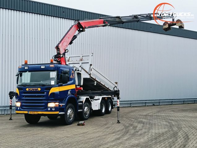 Scania P 420 8x4 - 29TM Kraan, 3 pedalen, Kran, Grue -