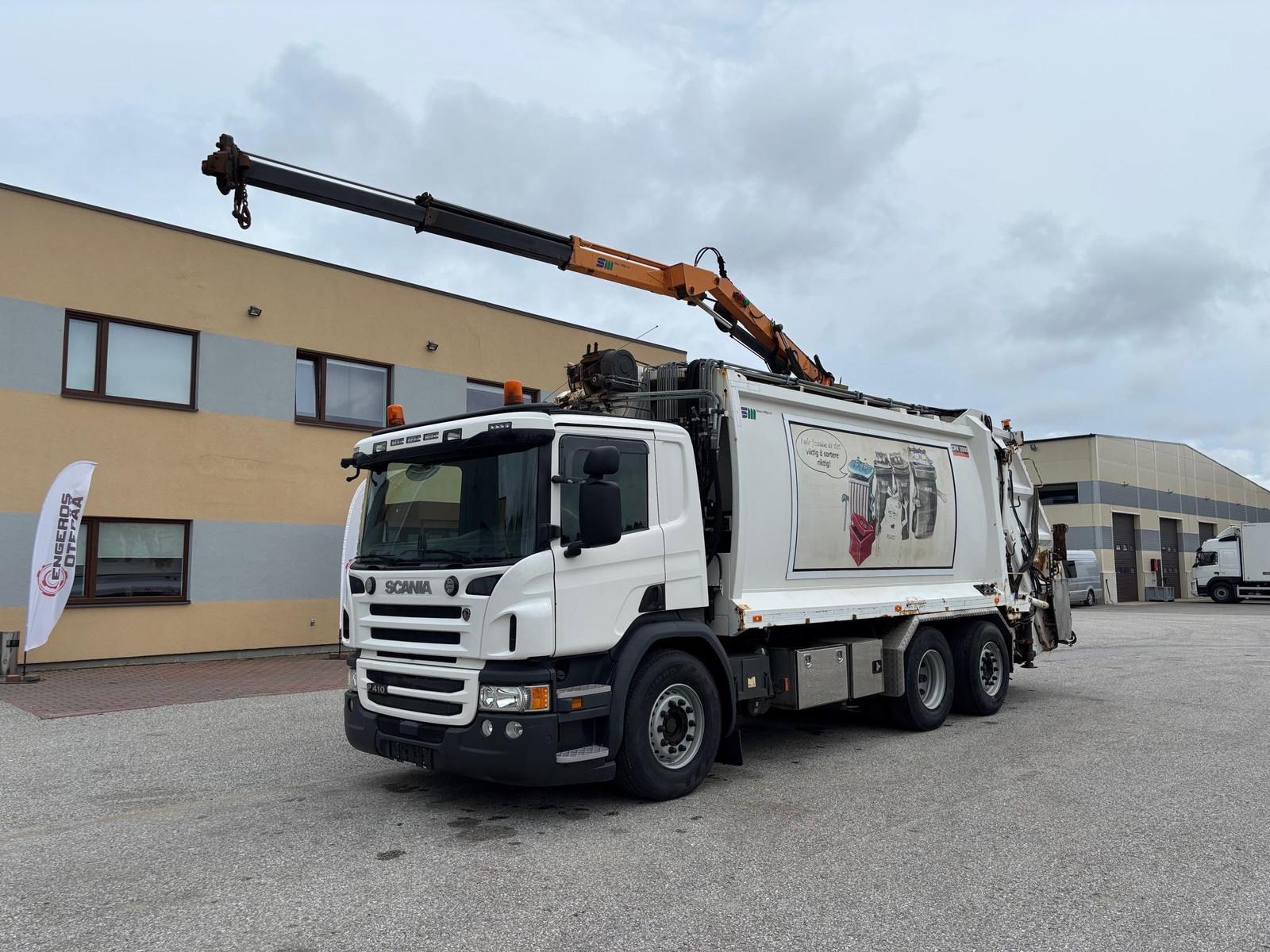 Scania P410 6x2*4 + Kaoussis CRV2000 20 m3 + CRANE ECO 