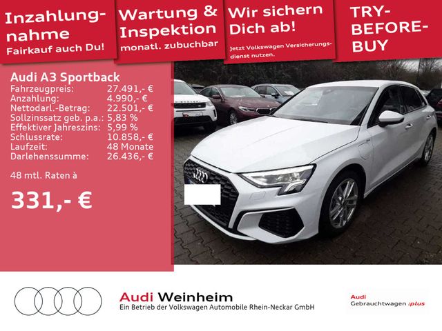 Audi A3 Sportback 40 TFSI e S line B&O Black-Paket Na