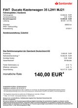 Fiat Ducato Kasten 33 130 L2H1 AHK Radio Tüv Neu - Fiat Ducato: L2h1