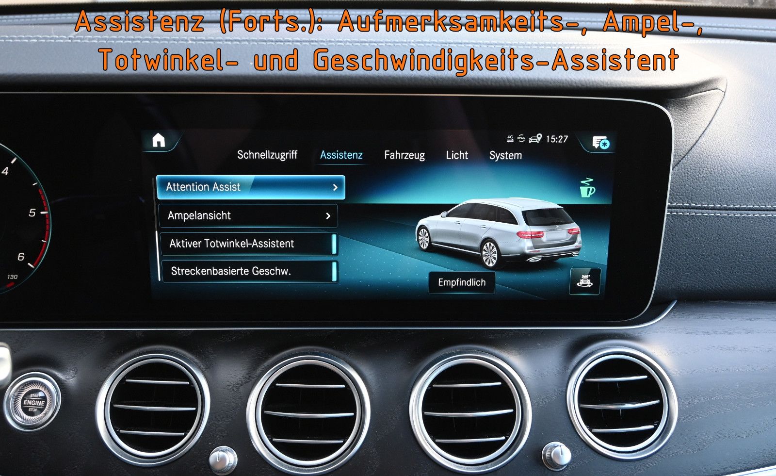 Fahrzeugabbildung Mercedes-Benz E 400 d 4M. T °ACC°AHK°AIRMATIC°MEMO°STHZG°360°