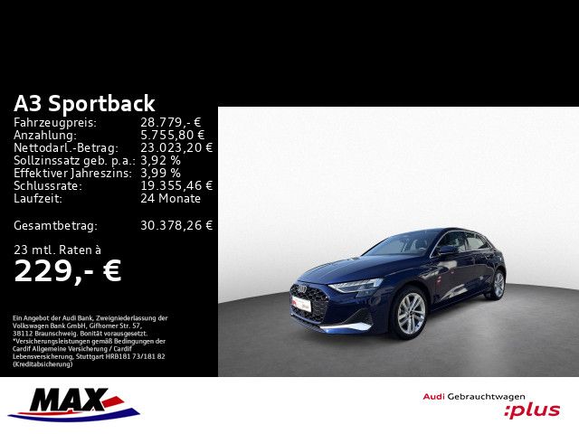 A3 Sportback TDI ADVANCED LED+KAMERA+VCP+NAVI+
