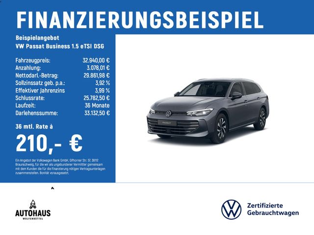VW Passat Business 1.5 eTSI DSG STANDHZG+NAVI+RearV