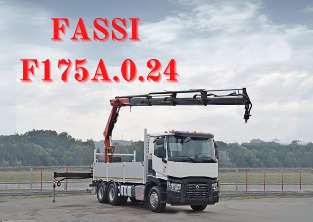 Renault C 380*PRITSCHE 5,45m*FASSI F175A.0.22+ FUNK/6x4