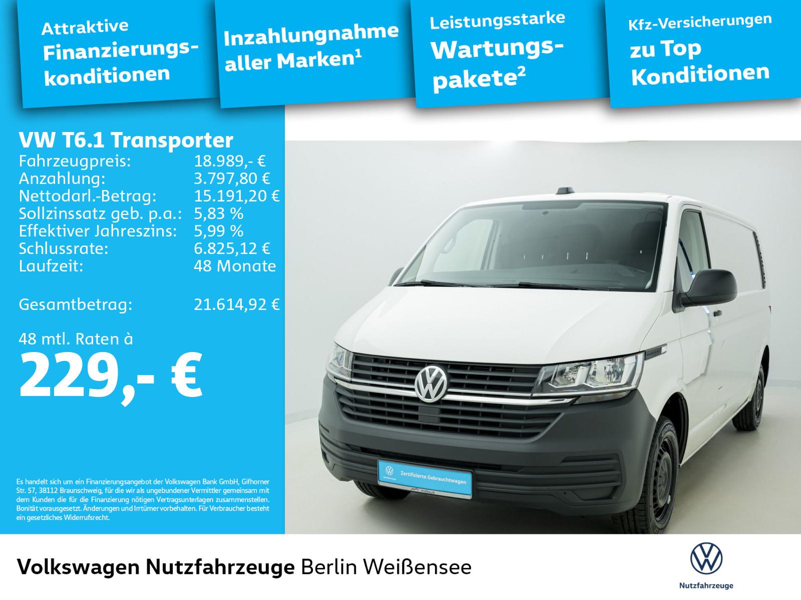 Volkswagen T6 Transporter T6.1 Kasten 2.0 TDI lang L2H1*NAV*KLIMA*LKW*PDC*, миниатюра 2