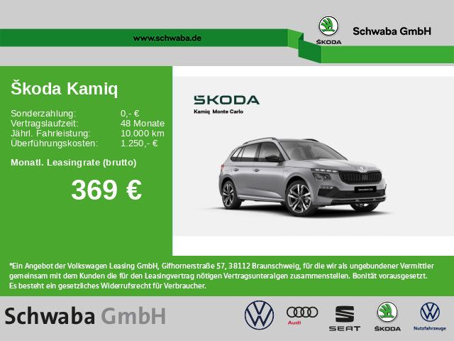Skoda Kamiq Monte Carlo 1,5 TSI DSG *AHK*ACC*PANO*KAM*