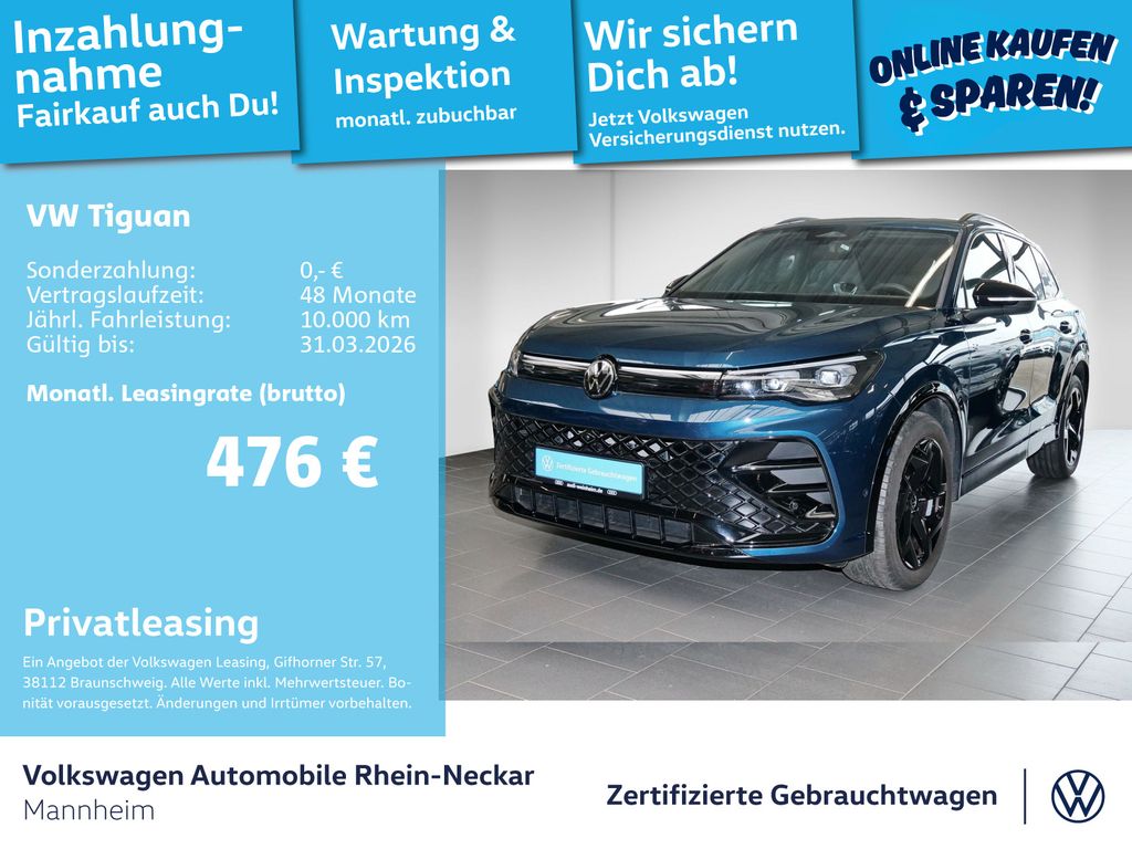 Tiguan 2.0 TDI R-Line DSG GAR 2030 Navi AHK Pano