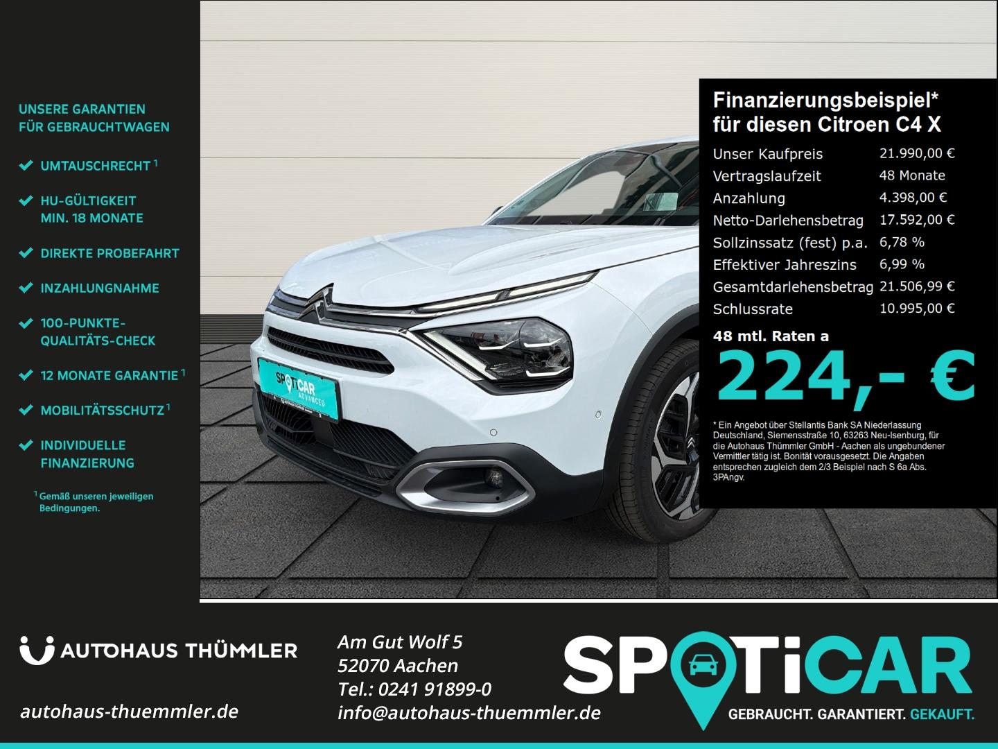 Citroën C4 X Max HUD Navi Digitales Cockpit Soundsystem 