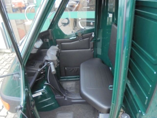 Fahrzeugabbildung Piaggio Ape 50 Kasten grün Unterbodenschutz Chrom-Spiege