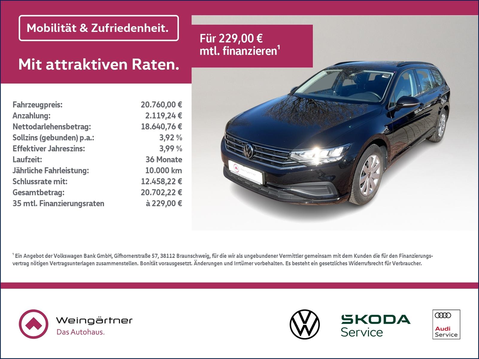 Volkswagen Passat Variant 1.5 TSI Conceptline, Navi, RearVi