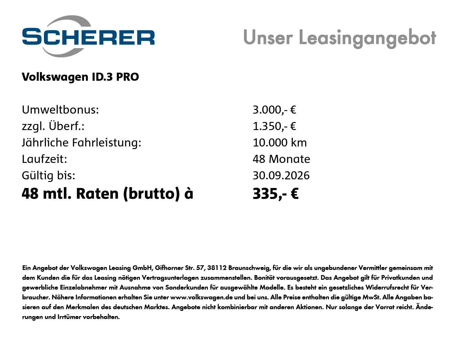 Volkswagen ID3 Pro Black Style,Inter-,Exter-,Komf.-IQ-Drive imagem 2