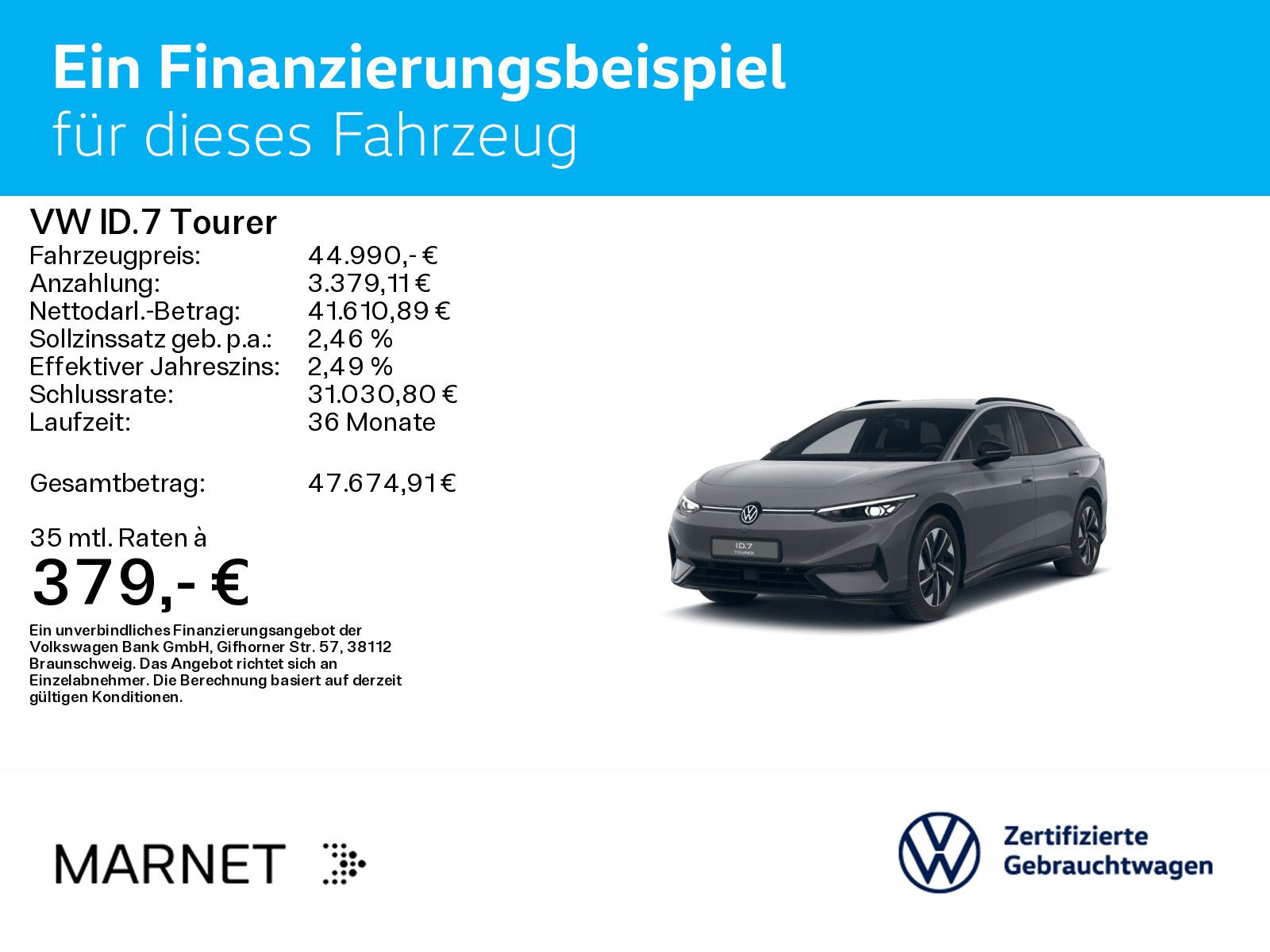 Volkswagen ID.7 Tourer Pro Navi*Wärmep.*IQ-Light*IQ-Drive*A imagem 2
