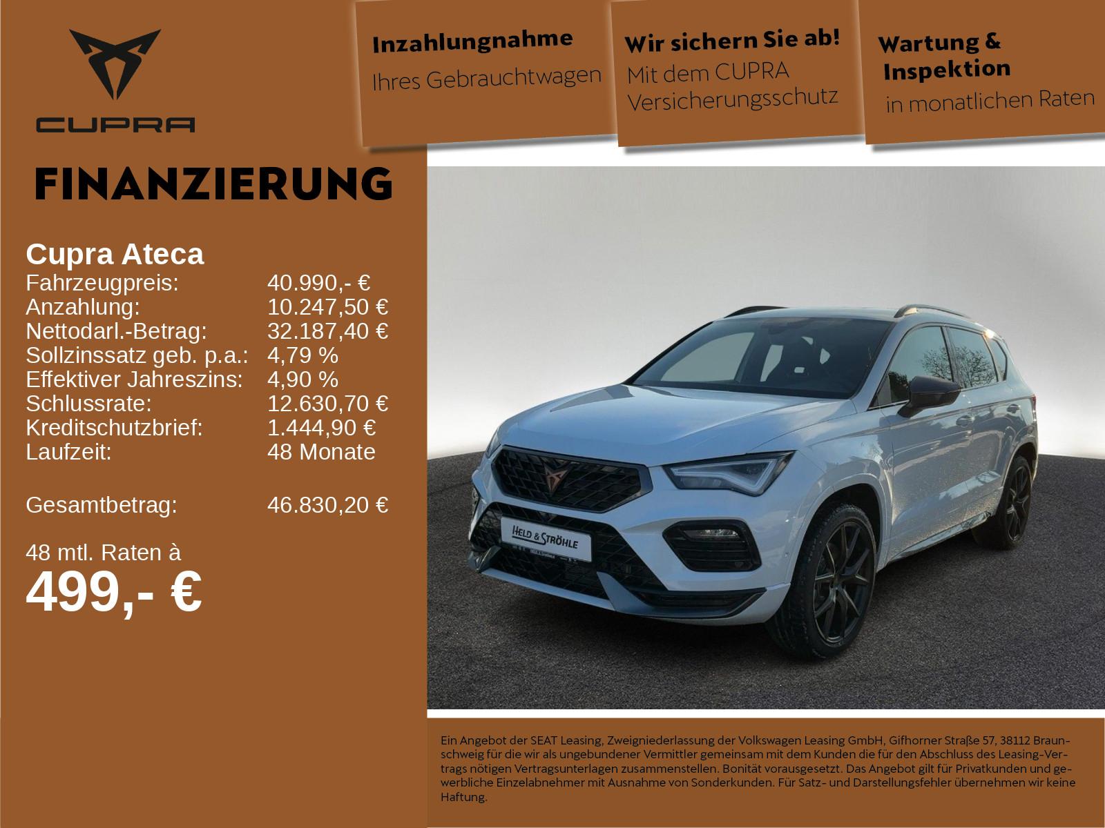 Cupra Ateca 2.0TSI DSG 4Drive 19 ACC AHK LED NAVI 360°