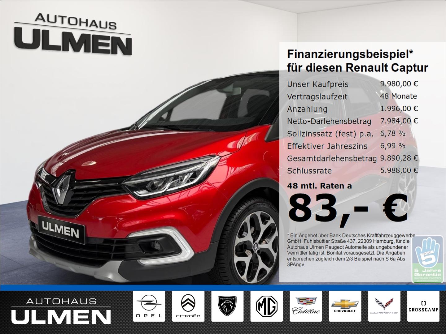 Renault Captur Intens 90 Rückfahrkamera SHZ Navi