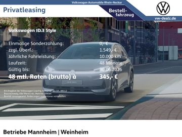 Volkswagen Leasingangebot: Volkswagen ID.3 NEO Style Klima NAVI ACC PDC DAB LED Kamera