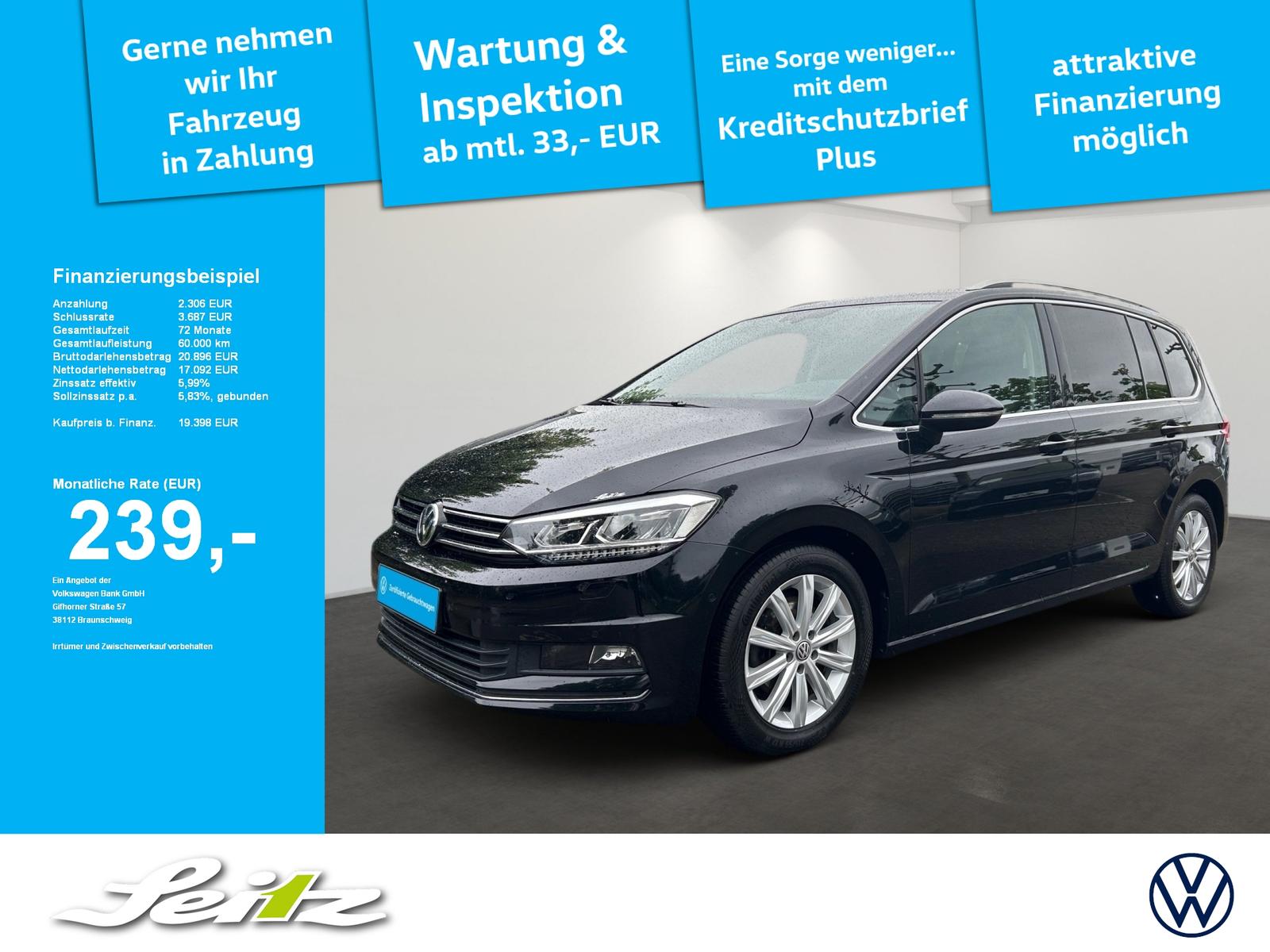 Volkswagen Touran 1.4 TSI Highline *LED*NAVI*PARKSENSOR*