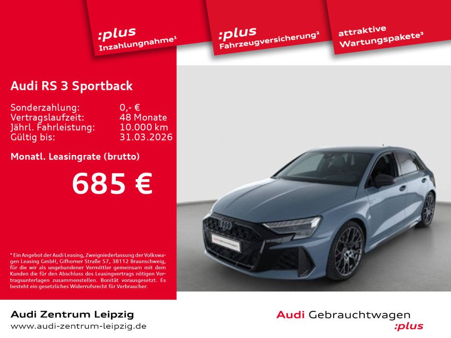 Audi RS 3 Sportback *abged. Matrix*HuD*Sonos*280kmh*