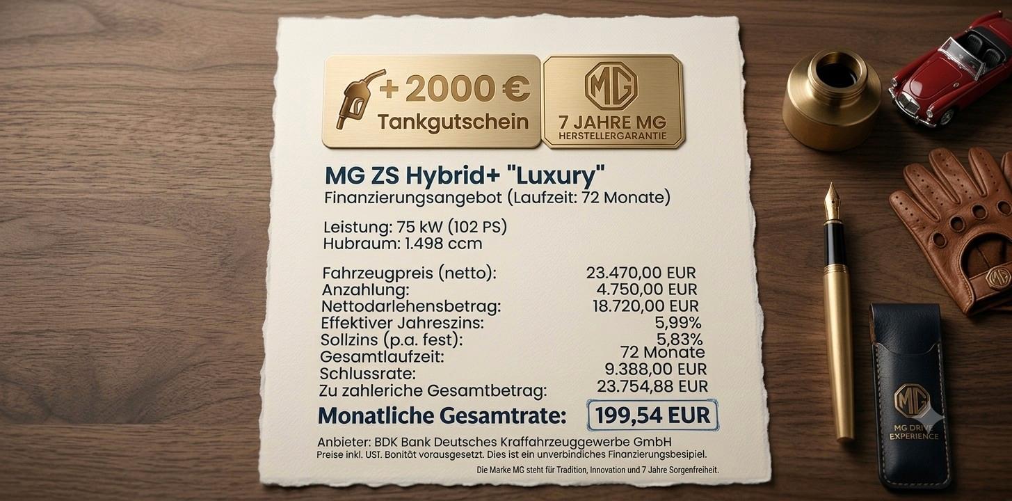 MG ZS Luxury + 2.000€ TANKGUTSCHEIN +, миниатюра 10