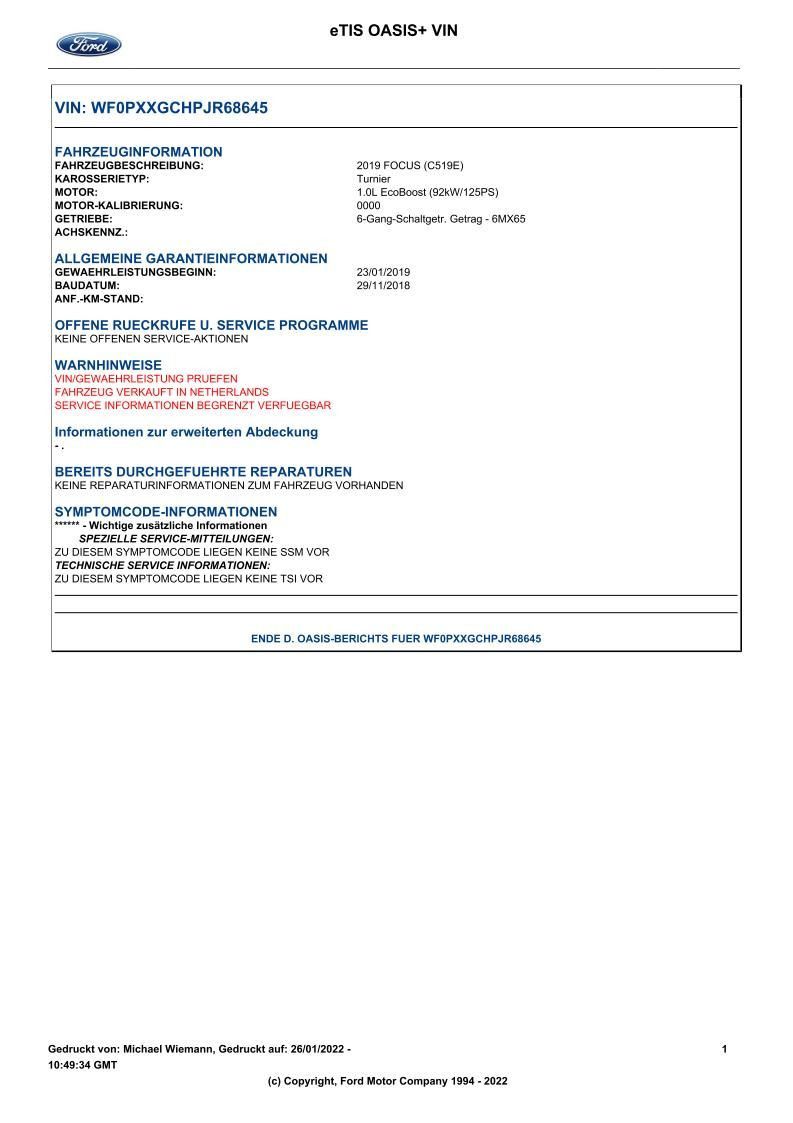 Fahrzeugabbildung Ford Focus ST-Line +LED+B&O+Winterpaket+8xfachRäder