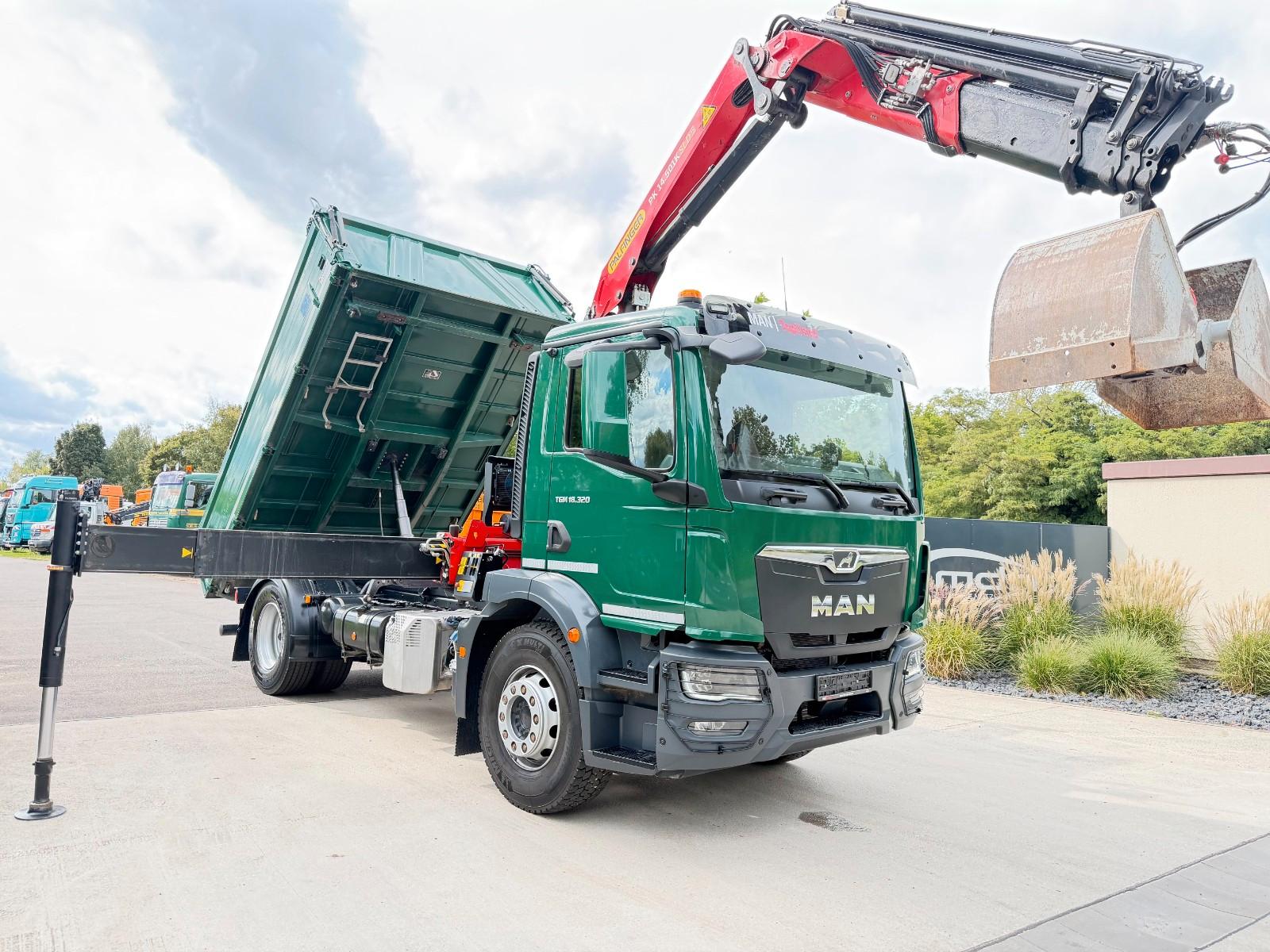 MAN TGM 18.320 4x2 Kipper KRAN 15m FUNK AHK