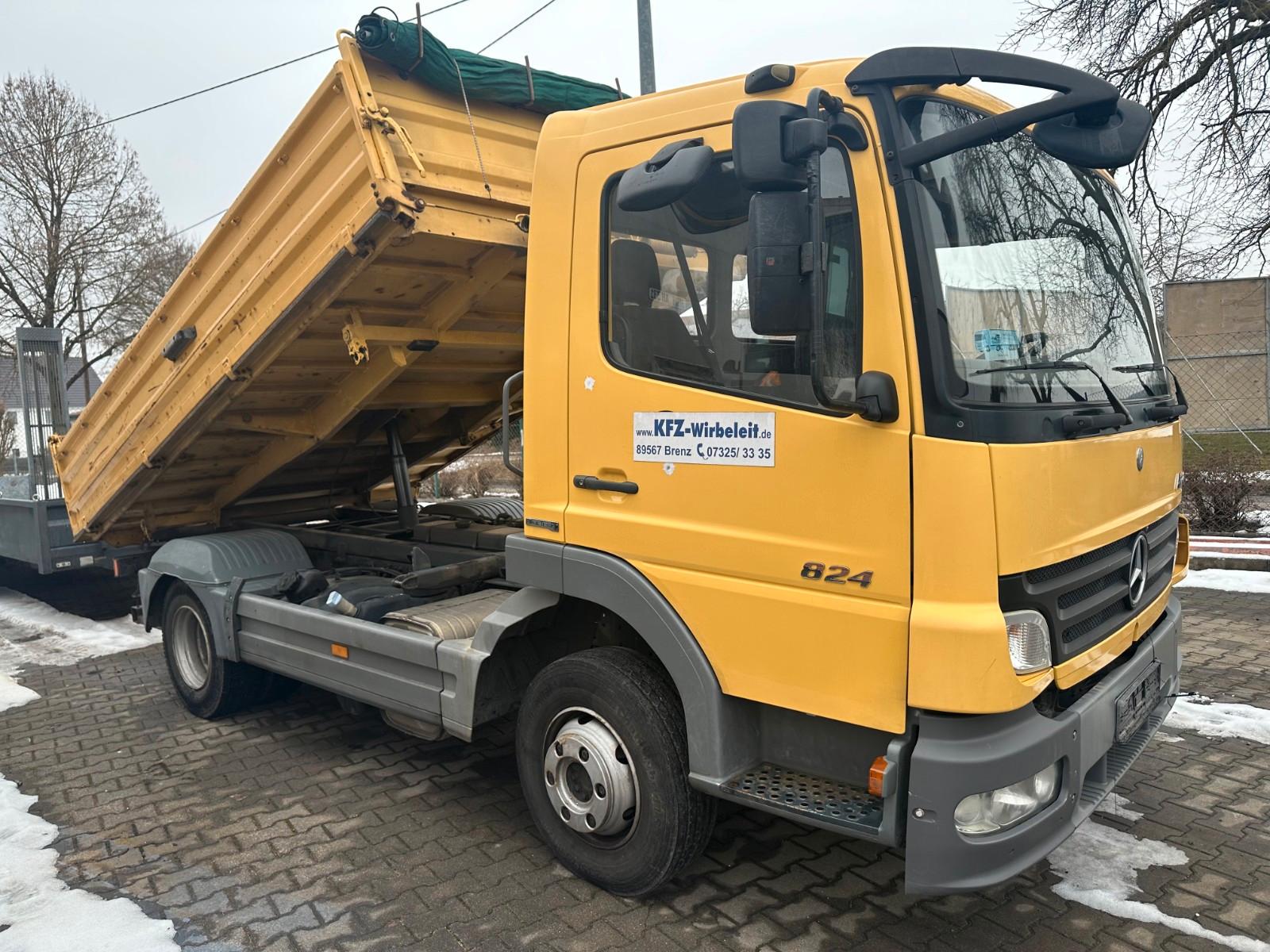 Mercedes-Benz Atego, MB 824 K, 600er Bordwände, 6 Zyl.M.,  AHK