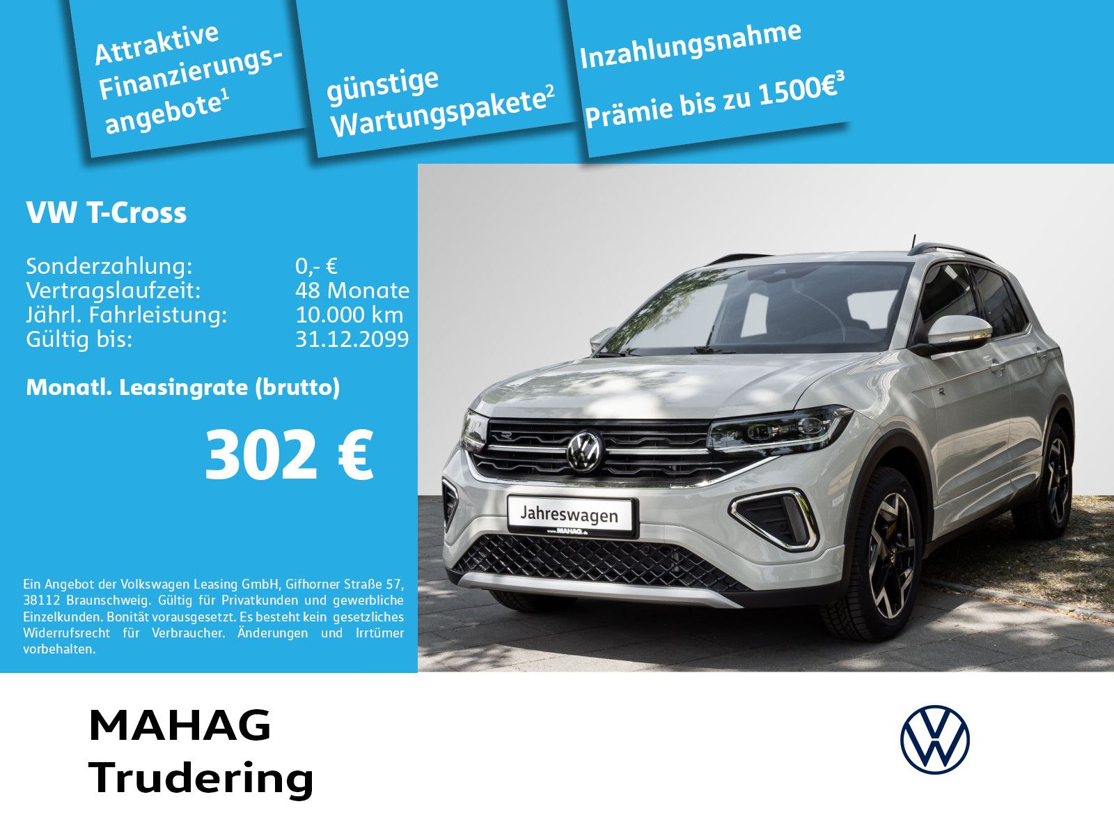 Volkswagen T-Cross 1.0 TSI R-LINE IQ.LIGHT APP ACC 17" DSG