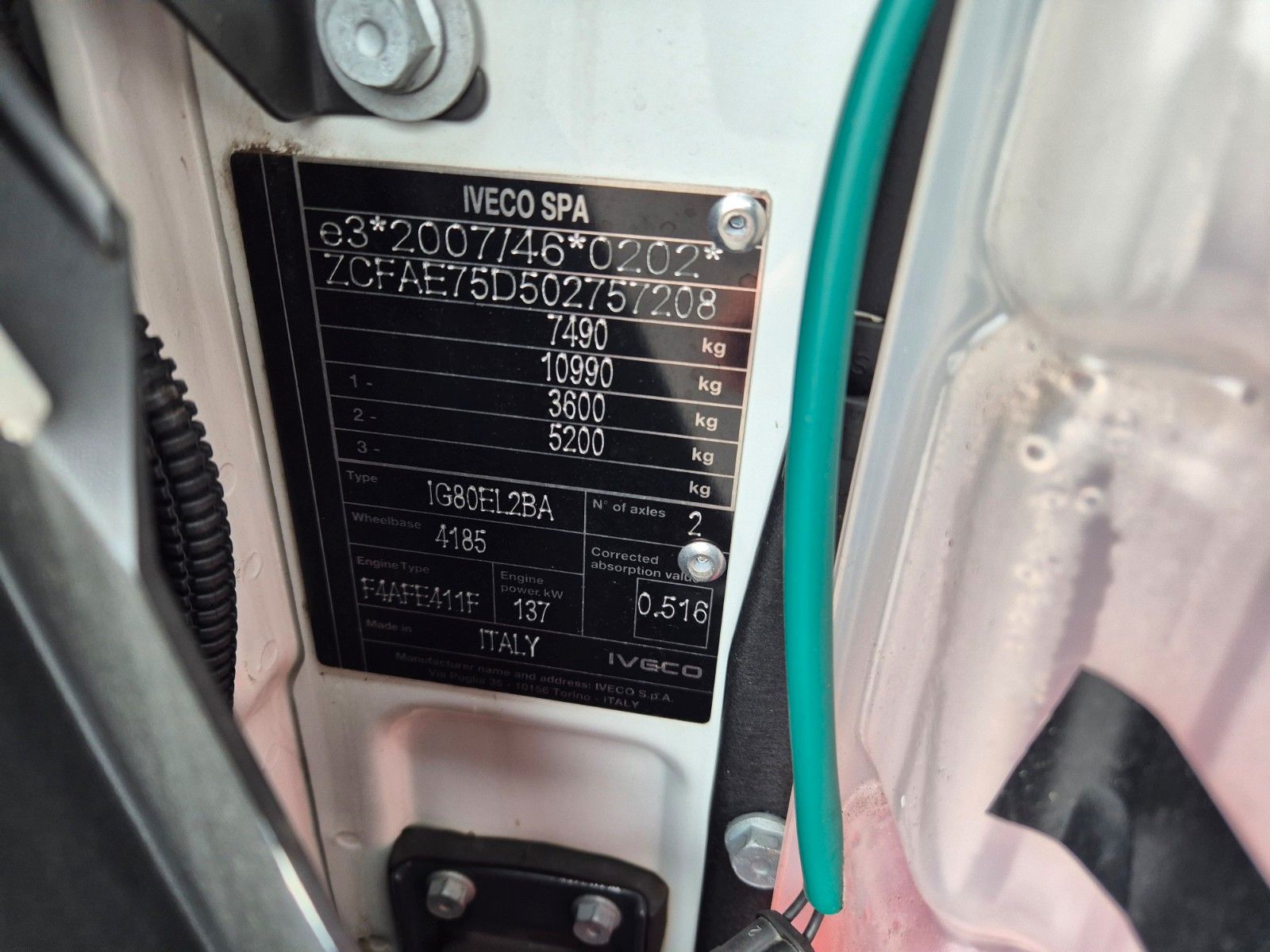 Fahrzeugabbildung Iveco Eurocargo ML75E19/P LBW  Spoiler Klima 3 Sitze