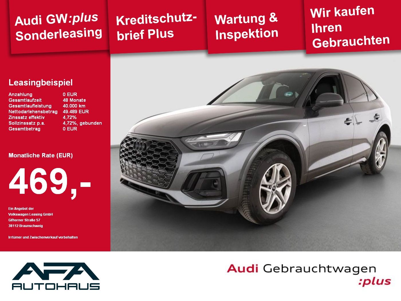 Audi Q5 Sportback 40 TFSI qu. S-Line*AHK*360°*Matrix