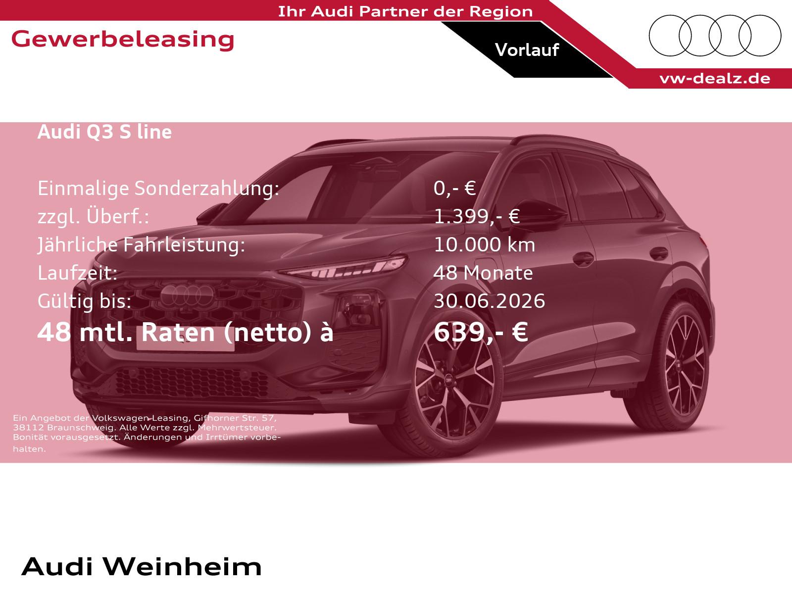 Audi Q3 SUV e-hybrid 200 kW S-tronic Klima NAVI PDC