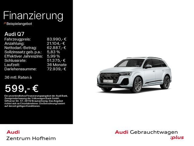 Audi Q7 55 TFSIe qu S line tip*B&O*HUD*Pano*Matrix*Vi