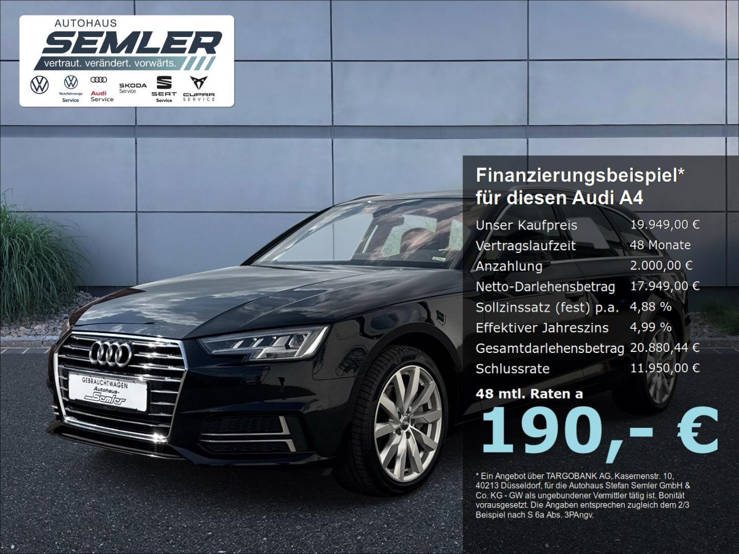 Audi A4 Avant 40 TDI design B&O MATRIX NAVI E-HKP GRA