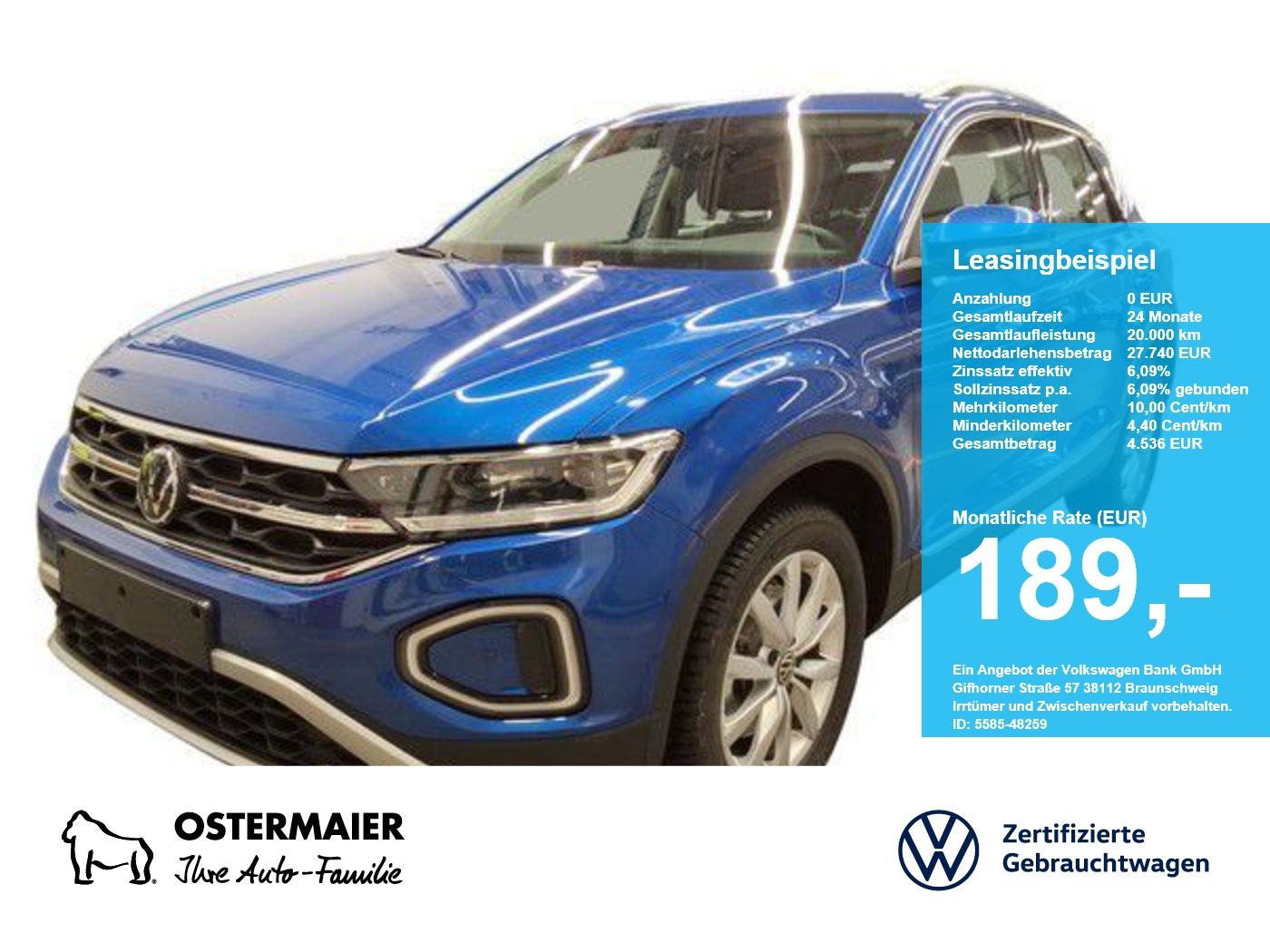 Volkswagen T-Roc STYLE 2.0TDI 150PS DSG ACC.5J-G.AHK.NAVI+V