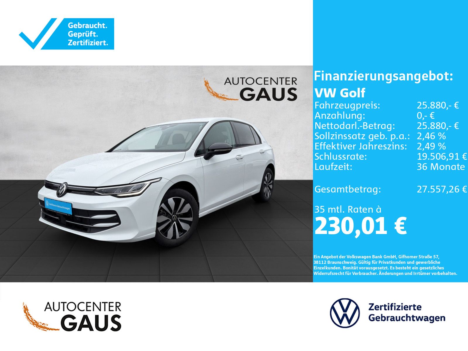 Golf VIII Goal 1.5 TSI Navi*Kamera*ACC*LED