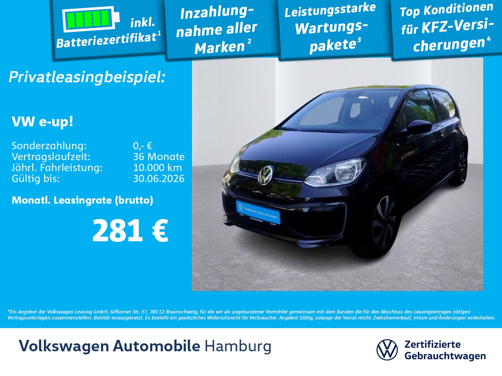 Volkswagen e-up! Max Sitzheizung beheizte Frontscheibe PDC