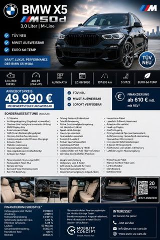 BMW X5 M50d (EURO 6d-TEMP) Voll 8 fach 3,0ltr M-Line