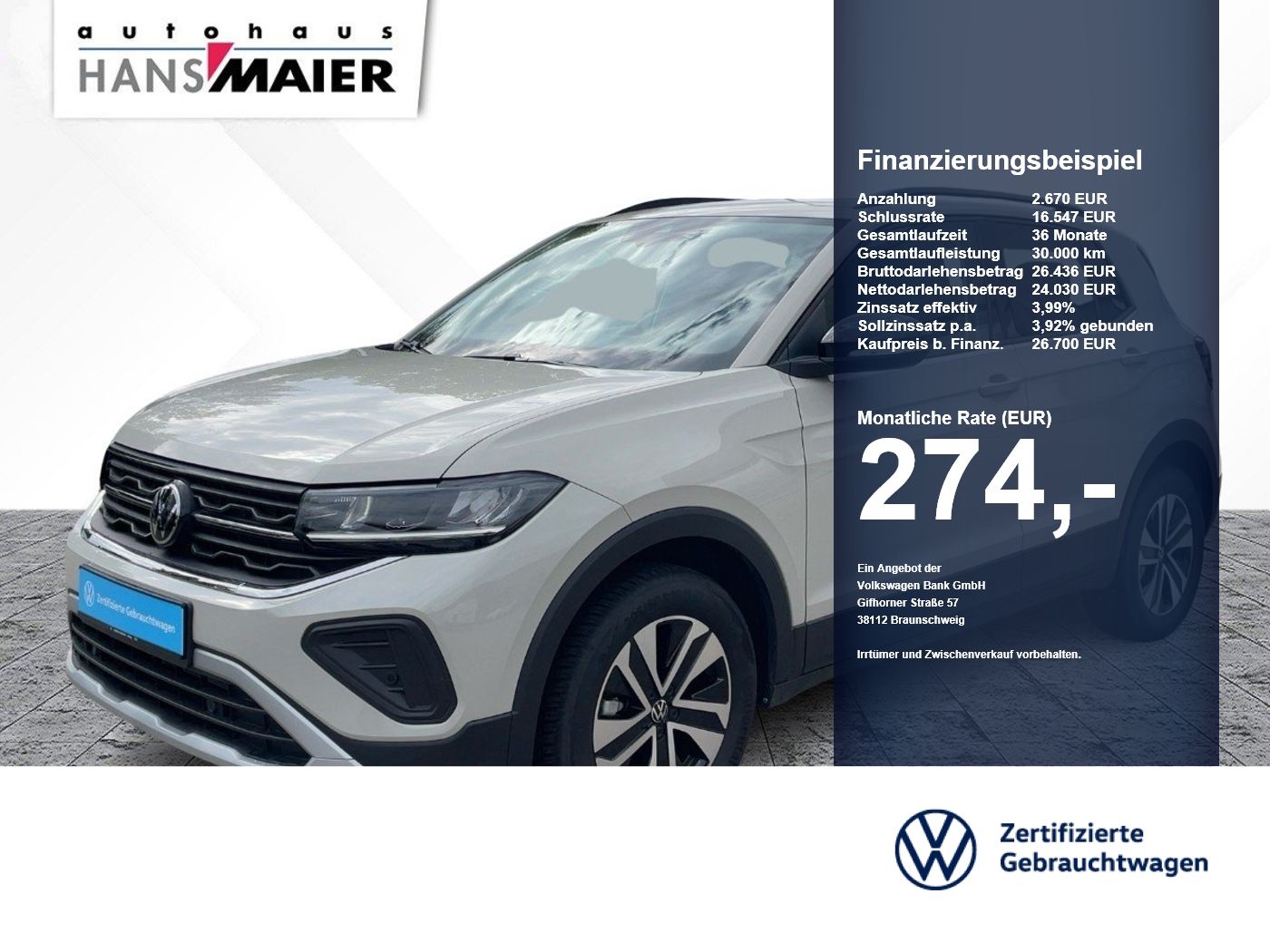 Volkswagen T-Cross Energy DSG Navi LED GJR ACC SH LM foto 1