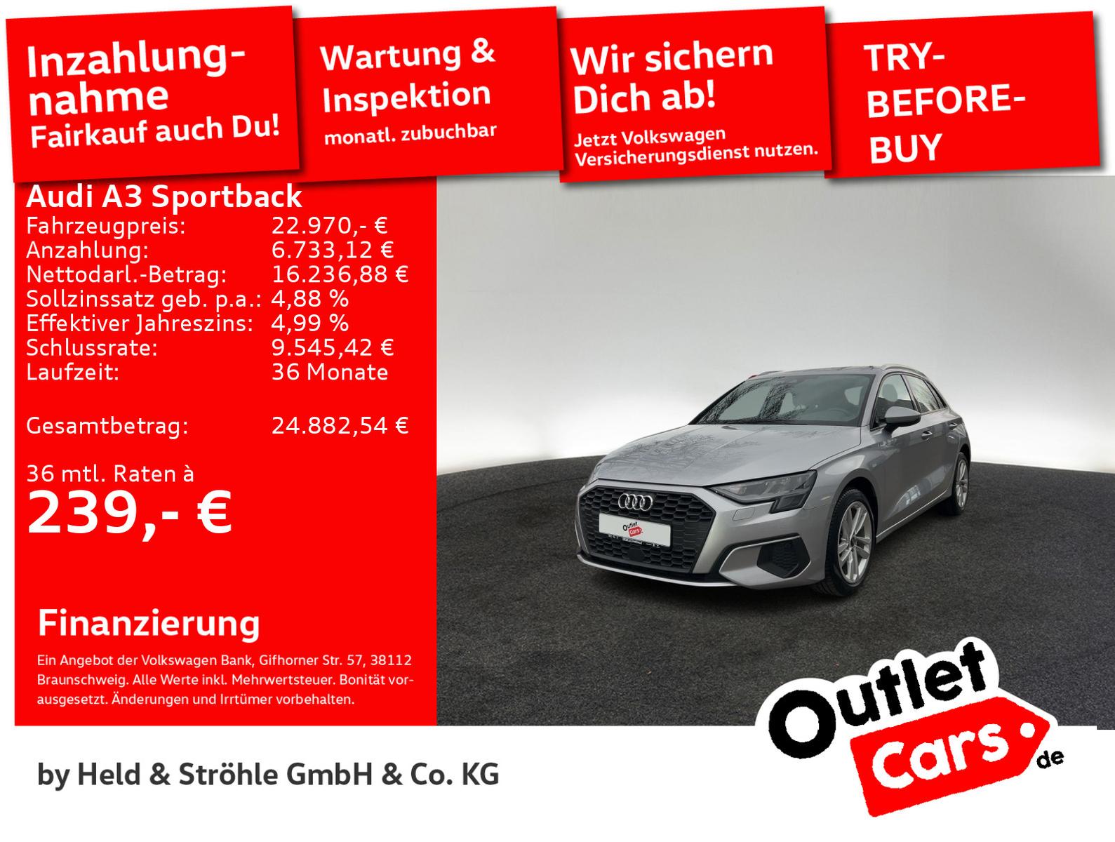 Audi A3 Sportback 35 TFSI NAV+ 17" SHZ PDC DAB LED