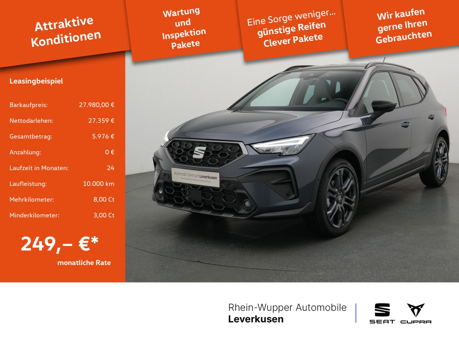Seat Arona FR DSG CARPLAY KEYLESS KAMERA KLIMA