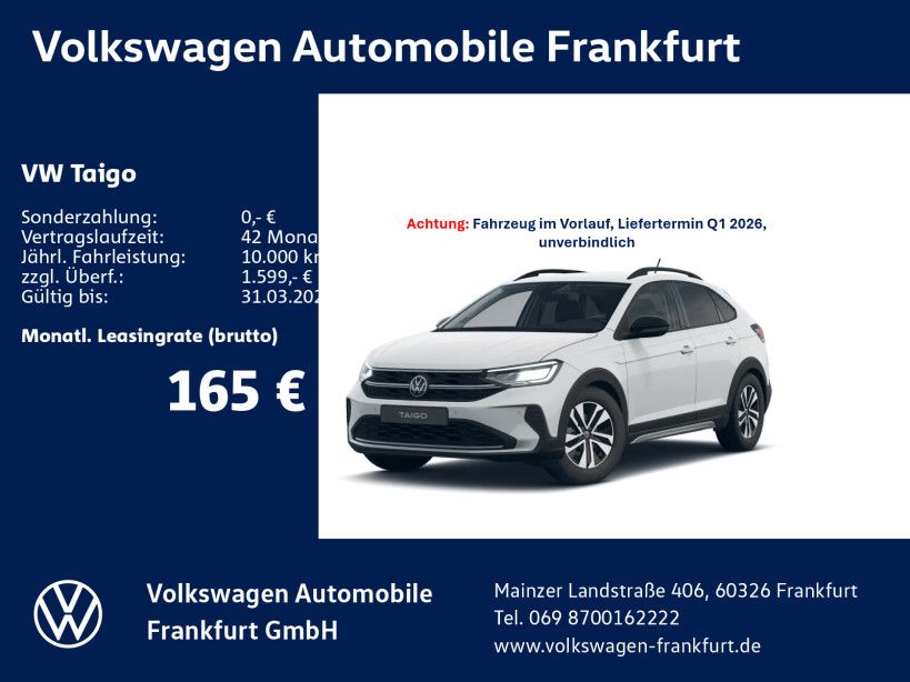 Volkswagen Taigo Life 1,0 l TSI OPF 85 kW (116 PS) 7-Gang-D