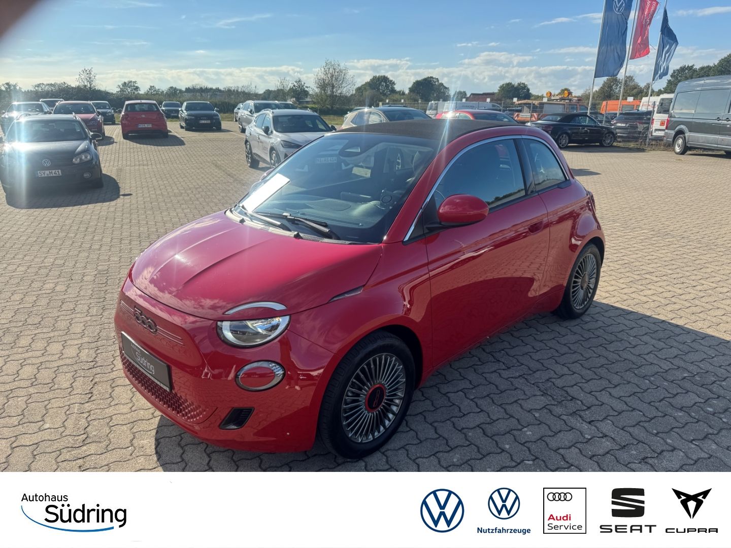 500e Cabrio Red Navi  Apple CarPlay Android Auto