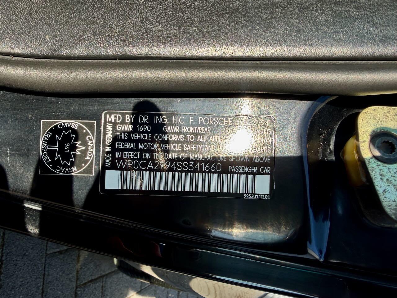 Porsche 993 / 911 Cabrio 6-Gang Scheckheft Classic D 2 9