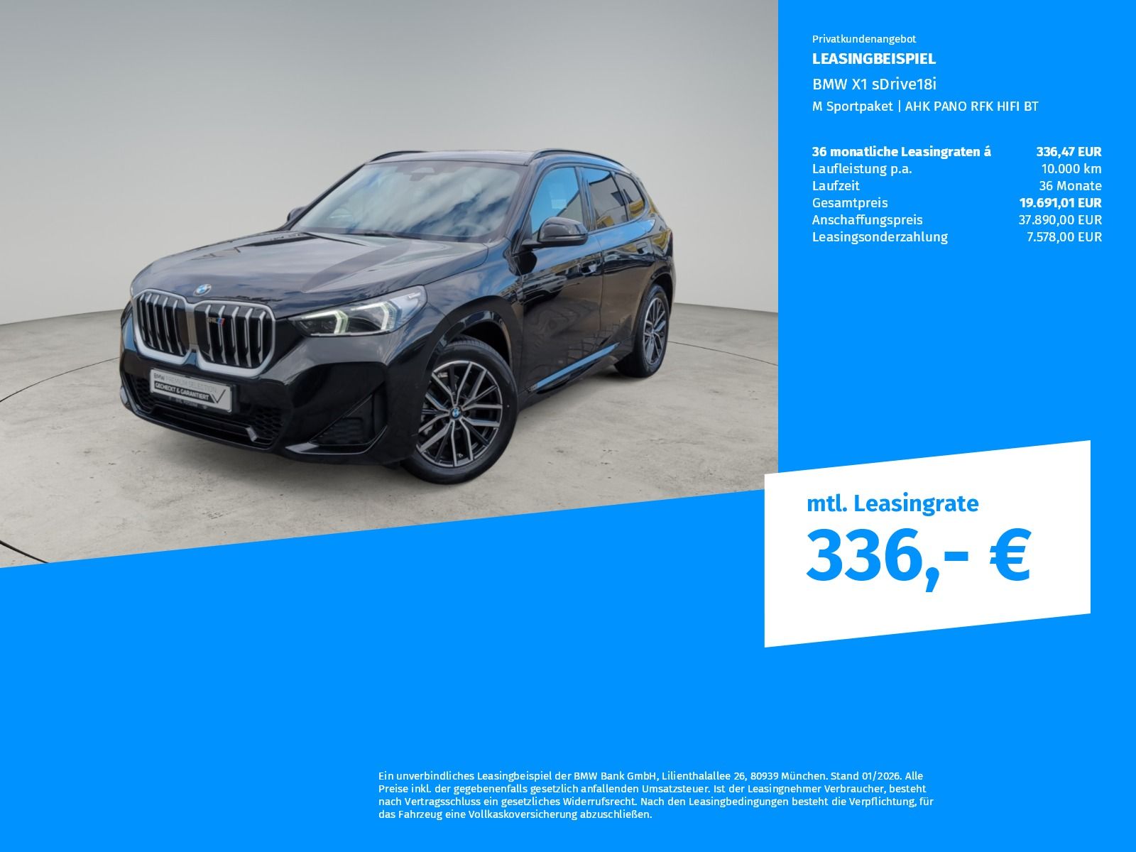 BMW X1 sDrive18i M Sportpaket AHK PANO RFK HIFI BT foto 2