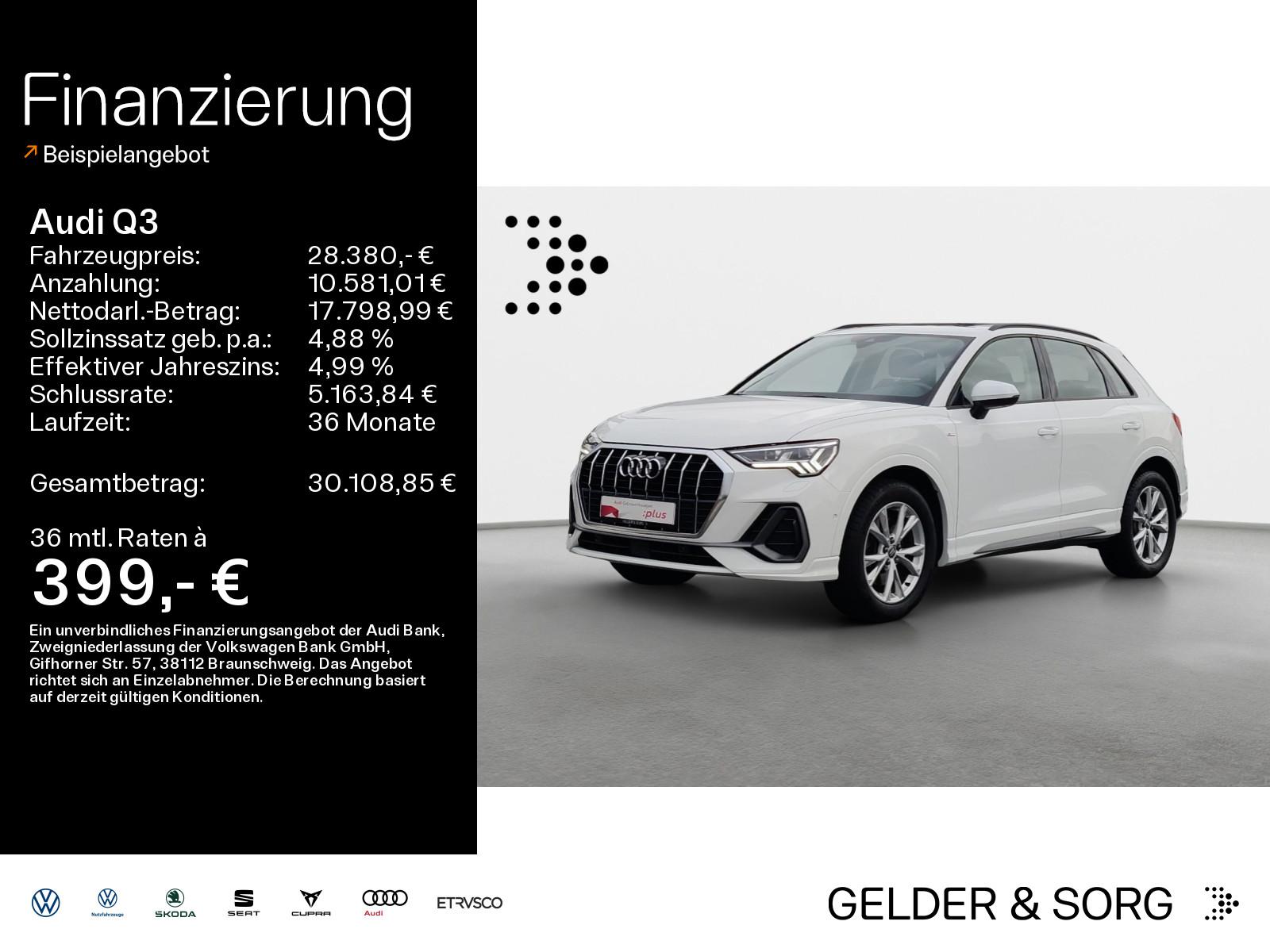 Audi Q3 40 TFSI S line qu. AHK*Matrix*360°*B&O*Pano*