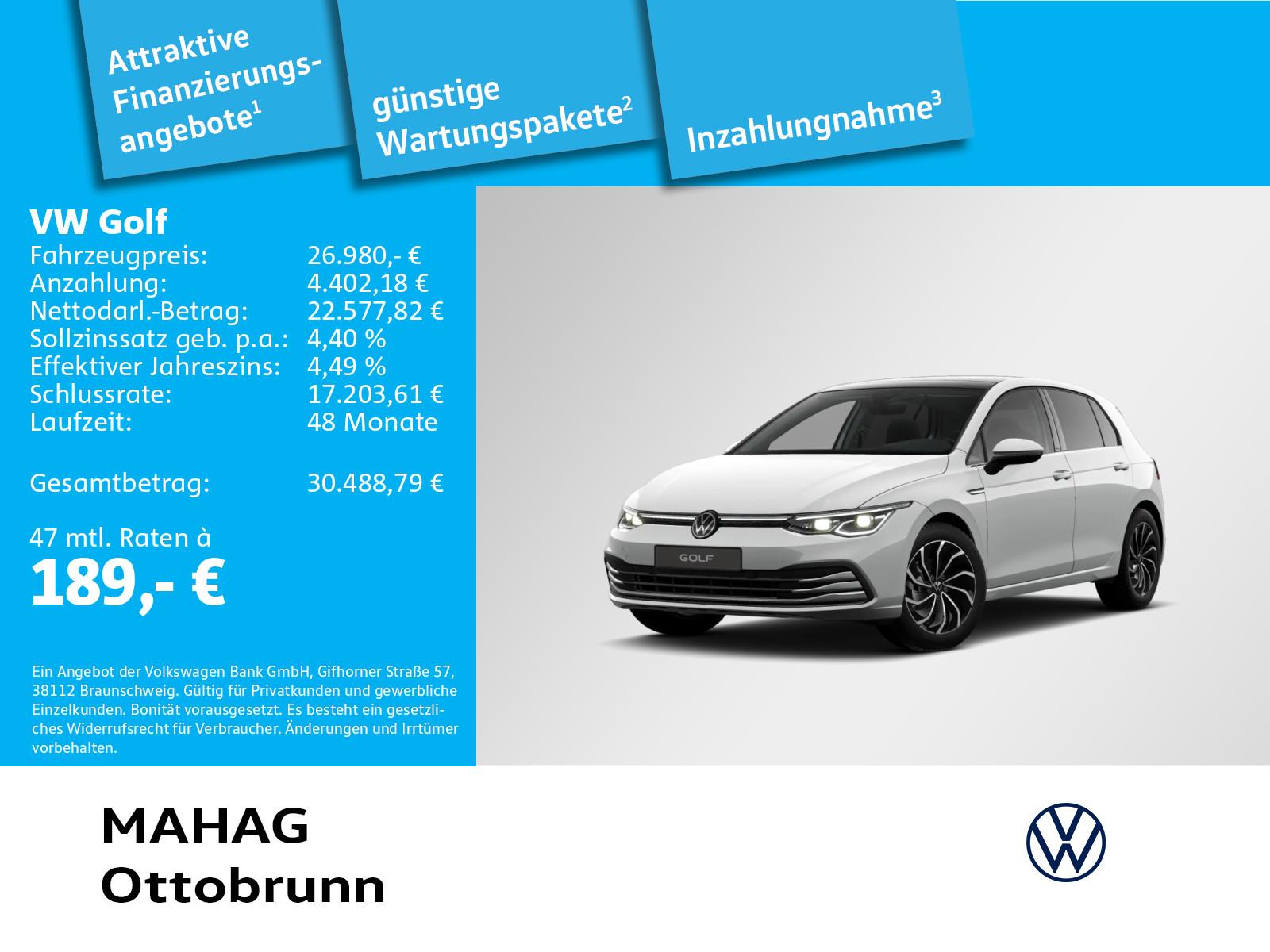 Volkswagen Golf VIII Style 2.0 TDI IQ.Light Navi Pano ParkP